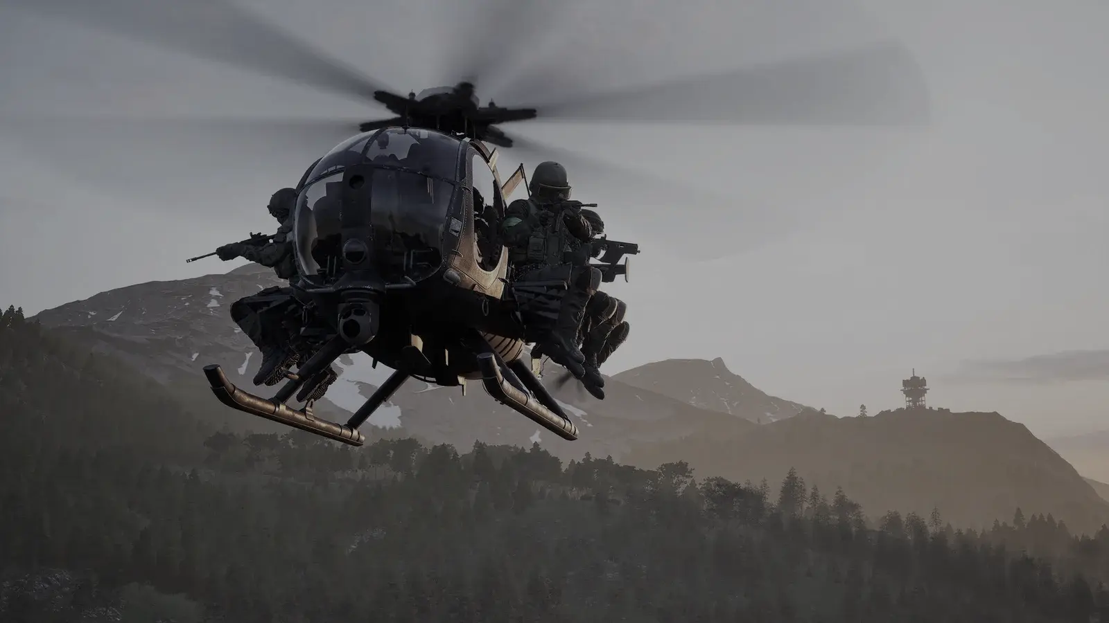 A WARDOGS attack helicopter in flight
